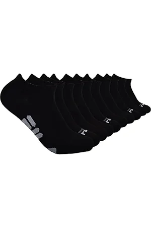 Fila Damen 10 Pack No Show Socken, Schwarz/Mehrfarbig (10er-Pack), Einheitsgröße