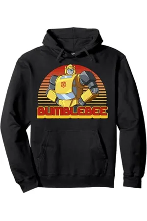 TRANSFORMERS Bumblebee Retro Stripes Vintage Portrait Pullover Hoodie