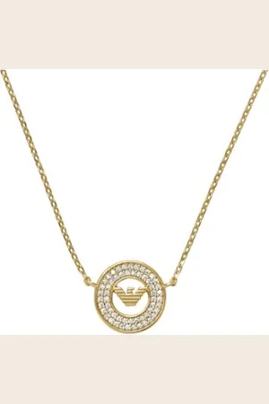 Emporio Armani Damen-Edelstahl- oder Sterlingsilber-Halskette mit Karabinerverschluss