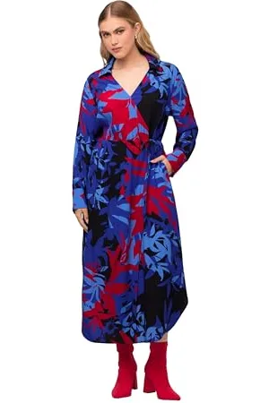 Ulla Popken Damen Blumendruck Kleider, , 58-60