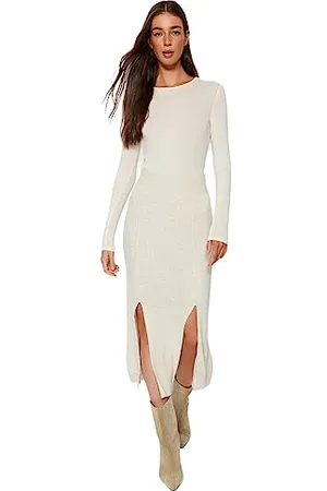 Trendyol Damen Gerade Midi Stift Rock