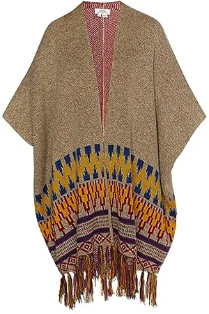 Gaya Damen Strick Poncho 15529226-GA01, , M/L