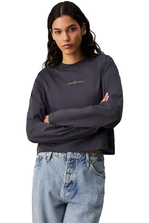 Calvin Klein Damen Langarmshirt Loose Tee Oversized Fit