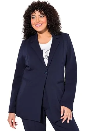 Ulla Popken Damen Blazer, Punto Di Roma, A-Linie, Reverskragen, Stretch, , 50-52 EU