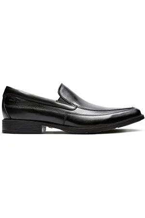 Clarks Herren Kippfrei Slipper, Schwarz Black Leather, 44.5 EU