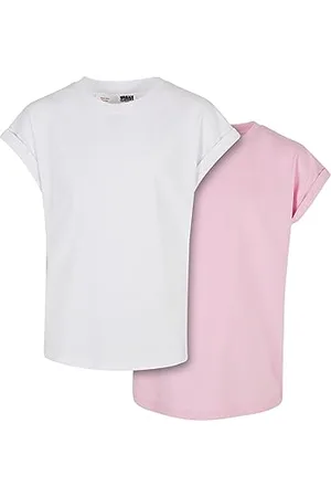 Urban classics Mädchen UCK2983A-Girls Organic Extended Shoulder Tee 2-Pack T-Shirt, , 146/152