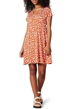 Amazon Damen Surplice-Kleid (Erhältlich in Übergröße), , S