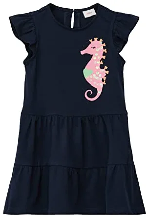 QS by s.Oliver Mädchen 2130591 Kleid mit Pailletten, , 110