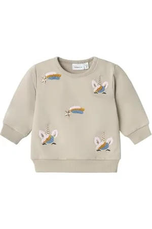 NAME IT Baby - Mädchen Nbfliga Ls Unb Sweatshirt, , 62 EU