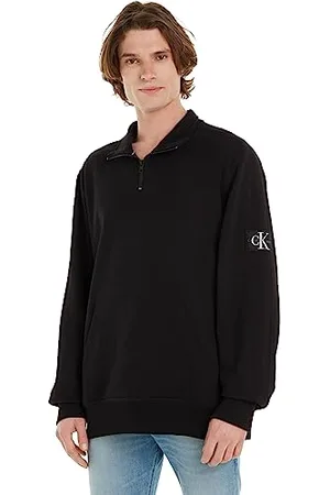 Calvin Klein Jeans Herren Badge Half Zip HWK J30J323428 Halber Reißverschluss, , XS