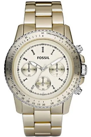 Fossil Damen-Uhren Chronograph Sport Aluminium Champagner CH2708