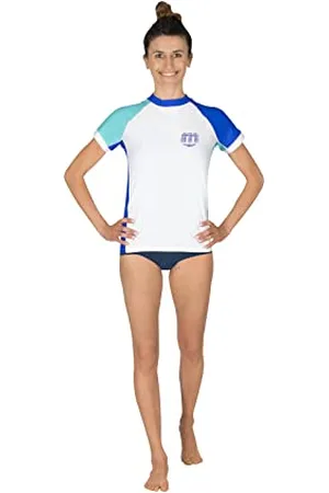 Mares Seaside Rashguard Shield Man, Schützendes Kurzarmhemd für Damen, UPF 50, Weiss, L