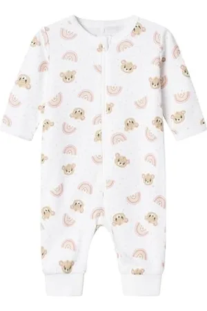 NAME IT Baby - Mädchen Nbfnightsuit Zip Orchid Pink Teddy Noos, , 92