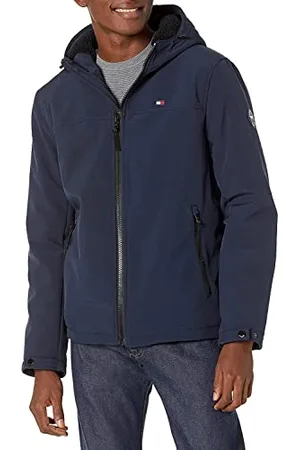Tommy Hilfiger Herren Soft Shell Water Resistant Hooded Jacket Übergangsjacke, , S