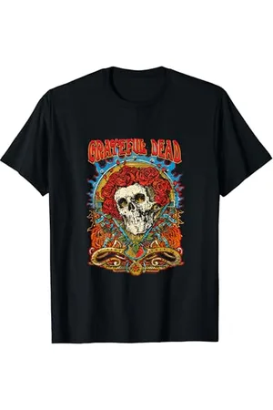 Grateful Dead T-Shirt Klassisch Halbarm-Geblümtes T-Shirt S Männer