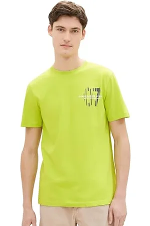 TOM TAILOR Herren Basic Crew-Neck T-Shirt mit Logo-Print, , XS