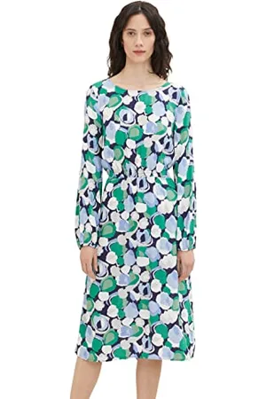 TOM TAILOR Damen 1035861 Kleid mit Muster, , 34