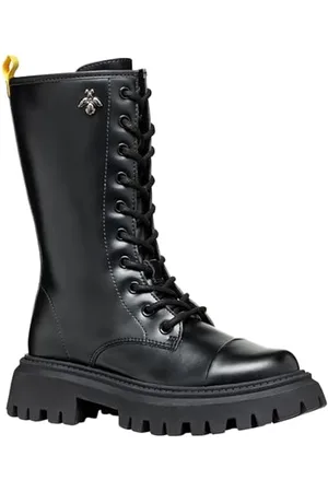 Geox J MAQUINNENS Girl C Mid Calf Boot, Black, 38 EU