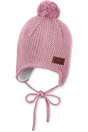 Sterntaler Baby - Mädchen Strickmütze Baby Bommelmütze Strick mit Ohrenklappen, , 43