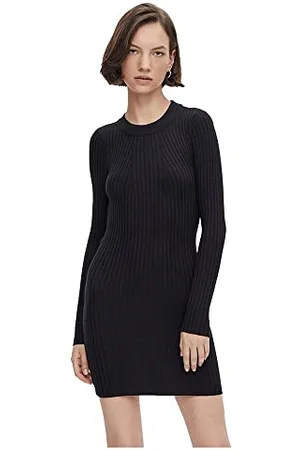 Pieces® Pccrista Ls O-Neck Knit Dress Noos Bc