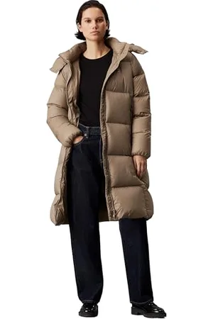 Calvin Klein Damen Mantel Down Long Puffer Wasserabweisend