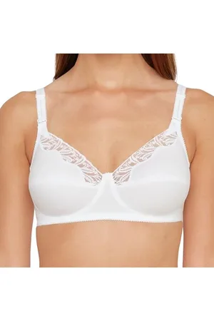 Susa Baumwoll BH Damen ohne Bügel Cotton I Damen-BHs mit genähten Cups I 100 % Baumwolle I Tolles Hautgefühl, hoher Tragekomfort l Dekorative Spitzen