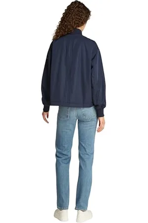 Tommy Hilfiger Damen Bomberjacke Casual Nylon Dünn, Blau (Dark Night Navy), XL