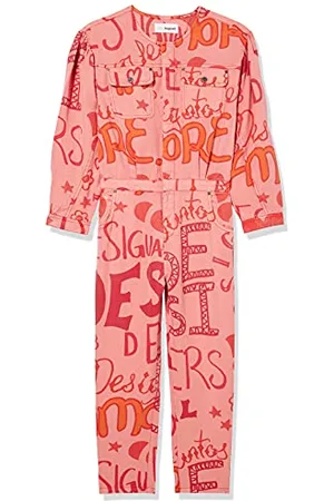 Desigual Girls Kids Tops SS20 Overalls, Red, 13/14