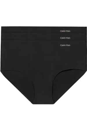 Calvin Klein Damen 3er Pack Hipsters Nahtlos, Schwarz (Black/Black/Black), XS