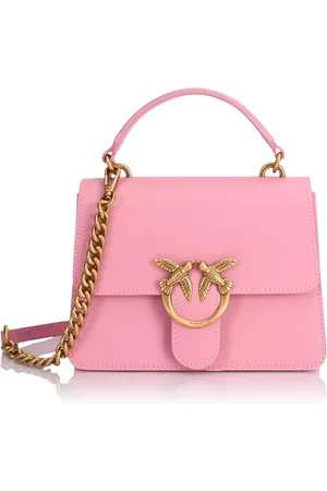 Pinko Damen Love One Top Handle Mini Light Kalbsleder Seide Tasche