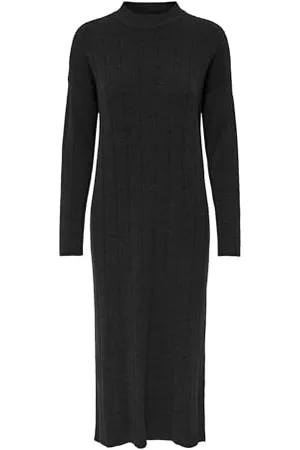 ONLY Damen Onltess Ls Highneck Midi Dress KNT Kleid, , X-Large