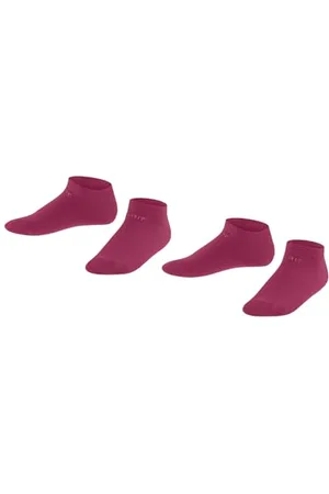 ESPRIT Unisex Kinder Sneakersocken Foot Logo Multipack K Sn Baumwolle kurz einfarbig 2 Paar, , 31-34