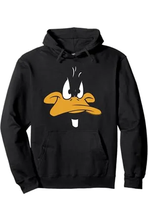 LOONEY TUNES Daffy Duck Big Face Pullover Hoodie