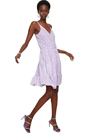 Trendyol Damen Muster Gestricktes Gestricktes Kleid Dress, , XS EU