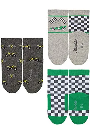 Sterntaler Jungen Söckchen, Motorsport-Motive, 3er-Pack, Alter: 12-24 Monate, Größe: 19/22