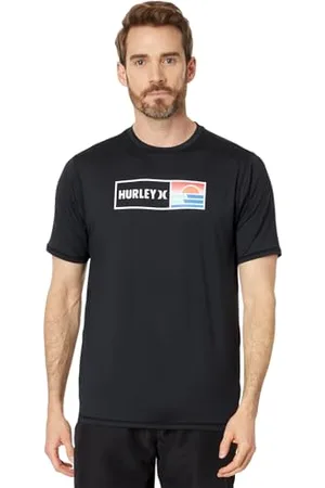 Hurley Herren Everyday Hybrid UPF Short Sleeve Tee Rash-Guard-Shirt, , XL