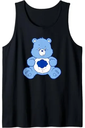 Care Bears Vintage Classic Grumpy Bear Cloudy Belly Badge Tank Top