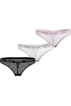 Tommy Hilfiger Damen Strings Premium Essential Tangas, Mehrfarbig (Black/White/Light Pink), S