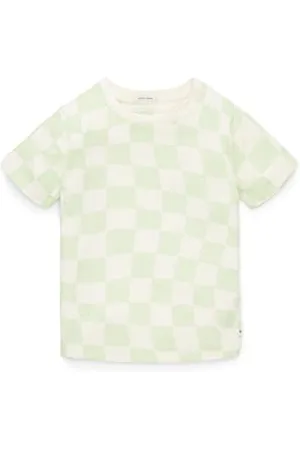 TOM TAILOR Jungen Kinder T-Shirt mit Muster 1035084, Grün, 128-134
