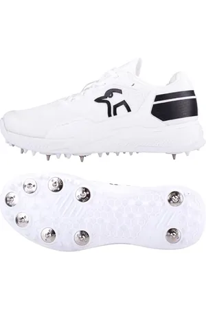 Kookaburra Unisex Pro Players Spike Cricket-Schuh Cricketschuh, weiß/schwarz