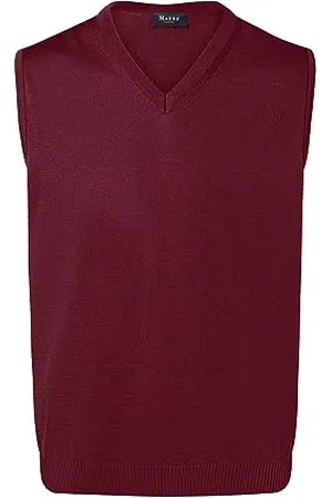 Maerz Herren Pullunder 460000, Gr. 58, Rot (495)