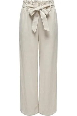 ONLY Female Paperbag Hose ONLSIESTA Hohe Taille Gerade geschnitten Paperbag Hose