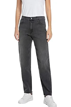 Replay Damen Jeans Keida Baloon-Fit, Dark Grey 097 (Grau), 25W / 28L