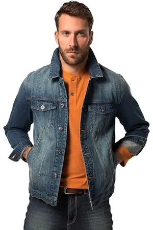 JP 1880 Herren große Größen Übergrößen Menswear L-8XL Jeansjacke, Brusttaschen, Knopfleiste, bis 8 XL XL 826234902-XL