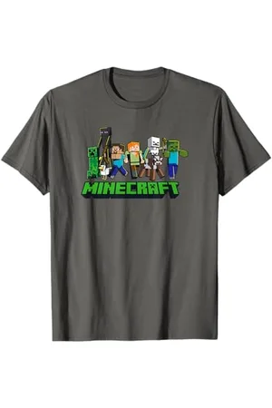 Minecraft T-Shirt - Unisex - - Klein - Kurzarm - Klassische Passform - Cartoon-Muster - Creeper