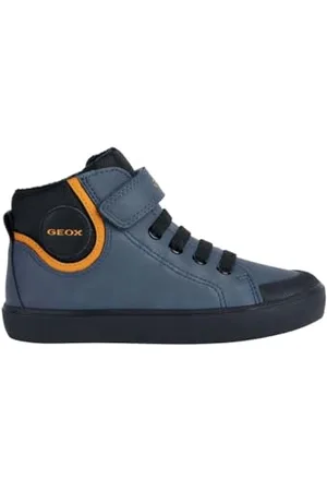 Geox Herren J GISLI Boy F Sneaker, AVIO/Yellow, 38 EU