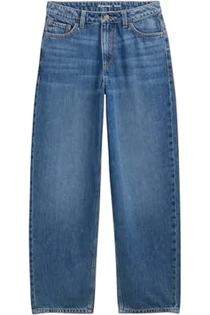 TOM TAILOR Kinder Oversize Hemdbluse mit Streifenmuster, Pale Blue Thin Stripe, 158