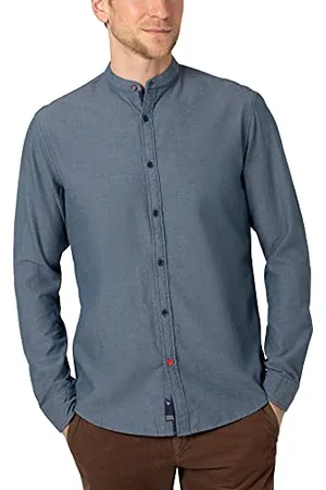 Timezone Herren Stand-up-Collar Shirt Hemd, , XXXL