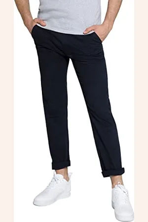 STHUGE Große Größen Herren Chino Modern Fit Chinohose, Black Slate, 27