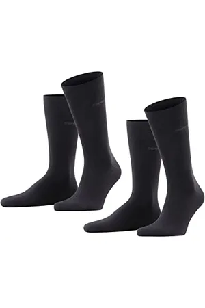 ESPRIT Herren Socken Basic Uni Multipack M So Baumwolle einfarbig 2 Paar, , 43-46